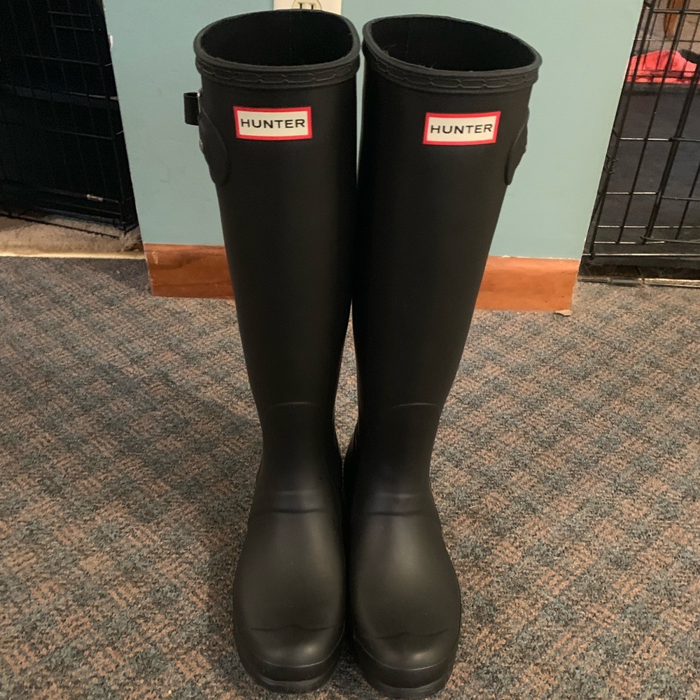 Tall Black Hunter Boots
